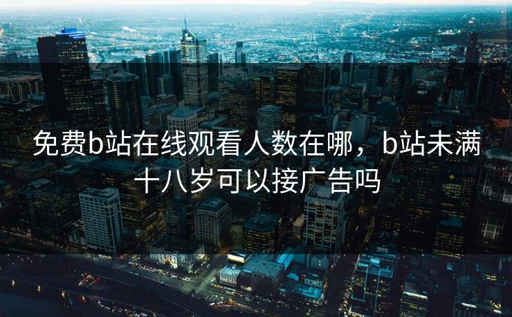 免费b站在线观看人数在哪，b站未满十八岁可以接广告吗