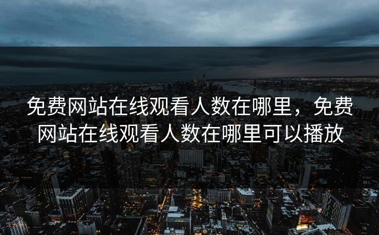 免费网站在线观看人数在哪里，免费网站在线观看人数在哪里可以播放